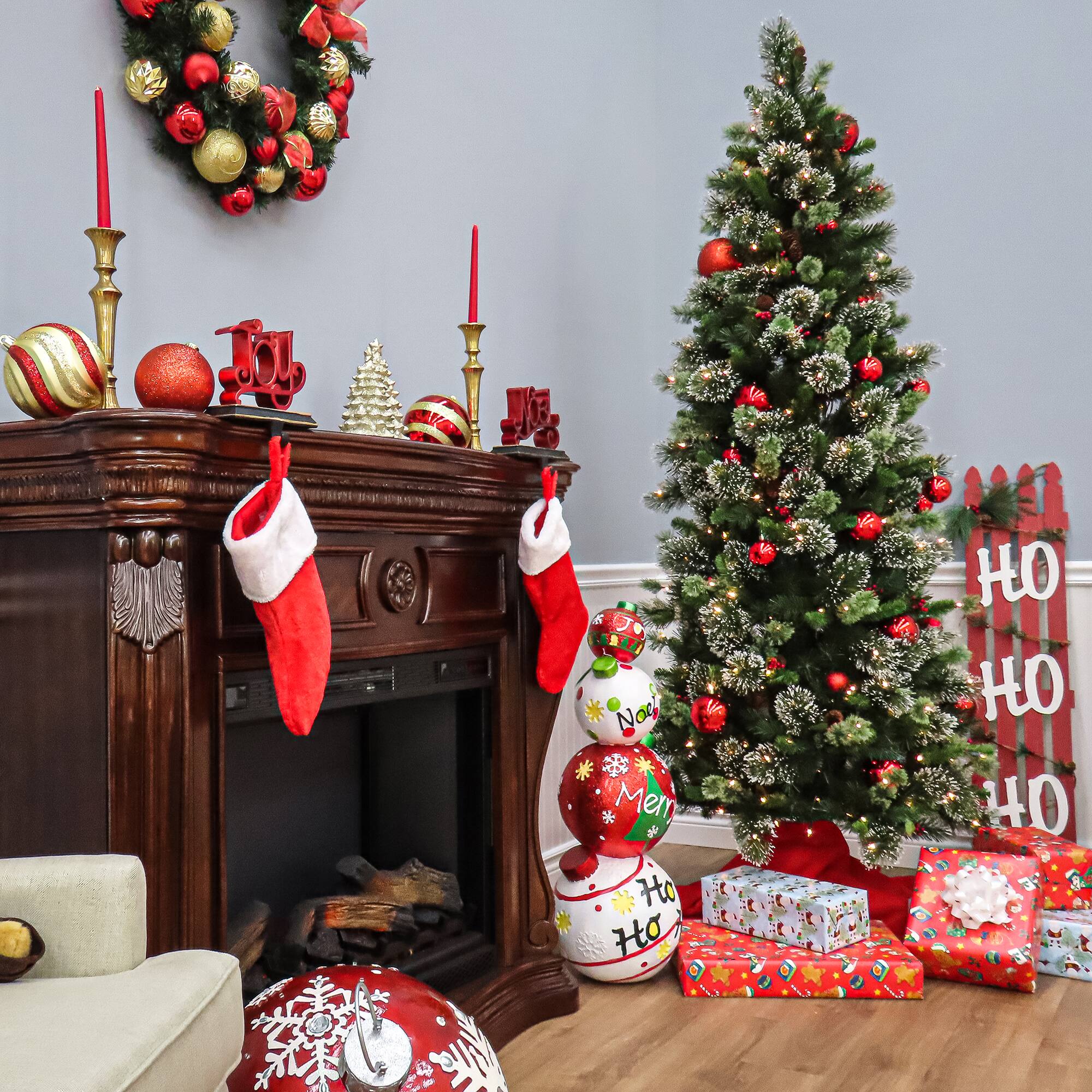 7.5ft. Pre-Lit Wintry Pine® Artificial Christmas Tree, Clear Lights